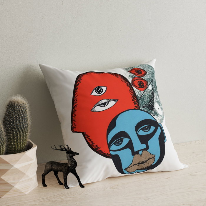 Aberto Design Cojín A11978, 50% Algodón 50% Poliéster, 43x43 cm